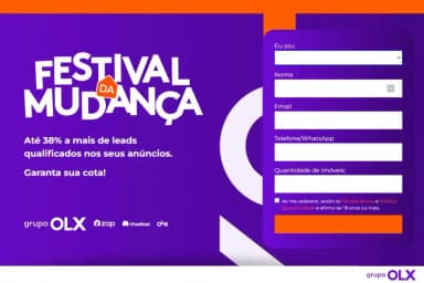 Banner do Festival da Mudança e os benefícios de feirão de imóveis.