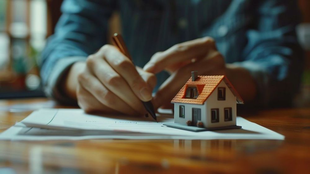 Corretor de imóveis desenvolvendo contrato, como alugar por temporada