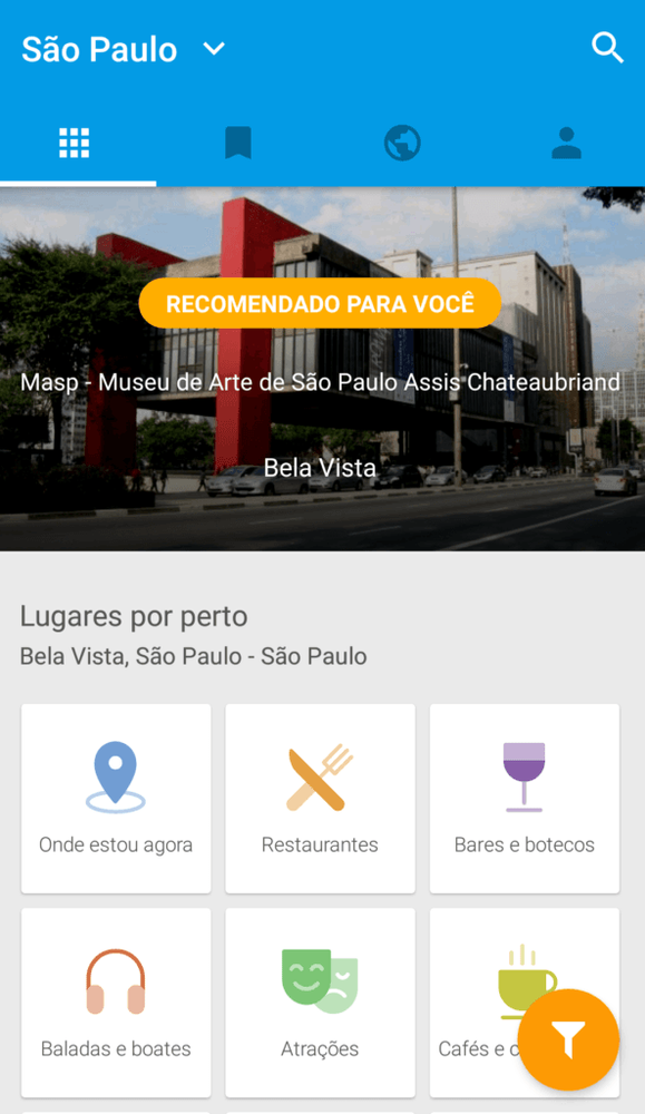 Home do aplicativo Kekanto